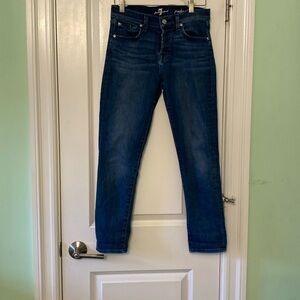 7 For All Mankind Josephina skinny boyfriend jeans. Size 24. Indigo